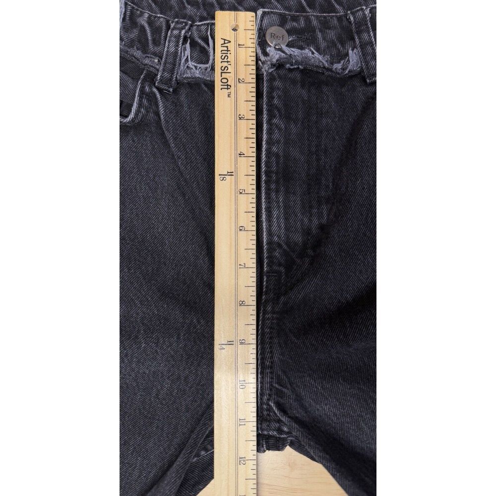 Reformation Crop Cigarette Euphrates Raw Hem Frayed Charcoal‎ Black - Picture 13 of 16